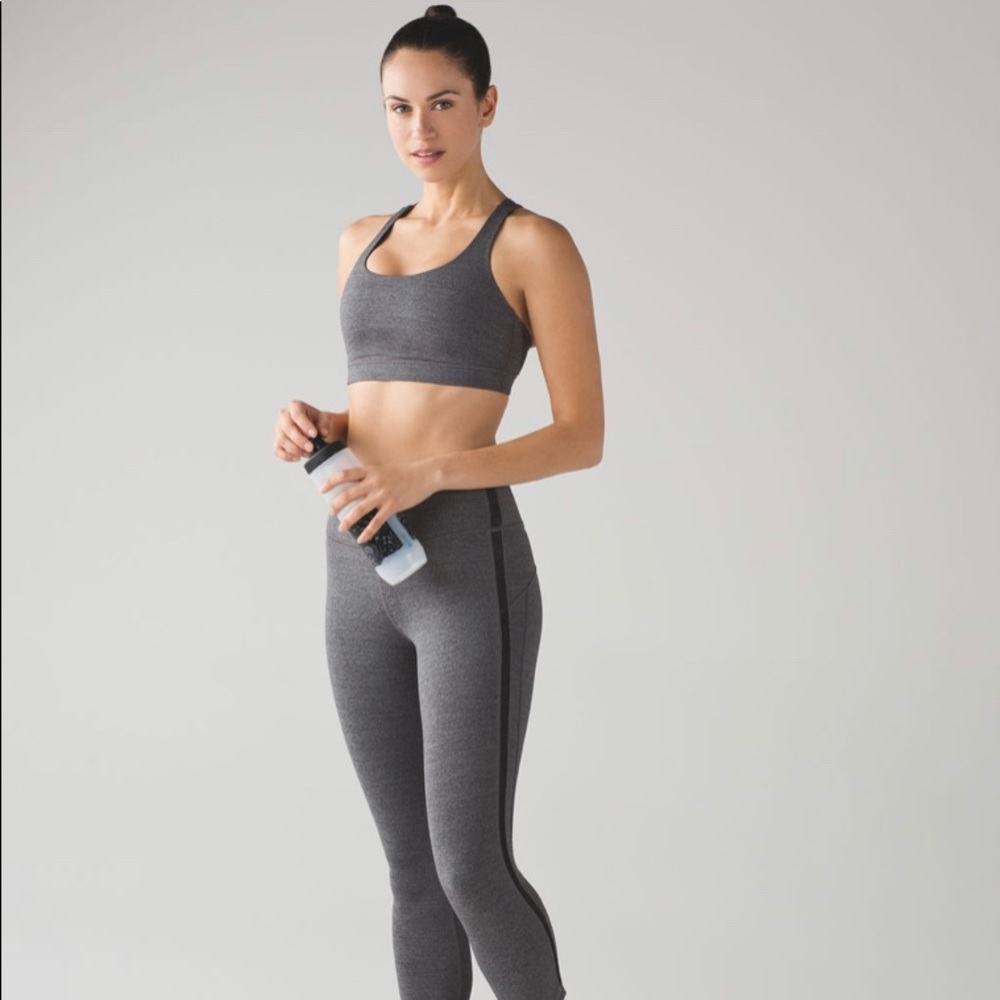 Lululemon Heathered Black Energy Bra